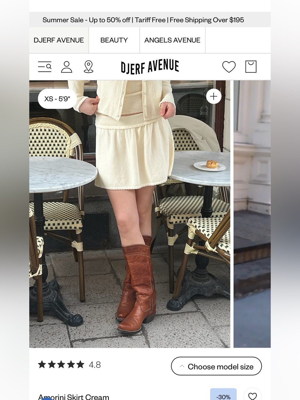 Djerf avenue Amorini skirt